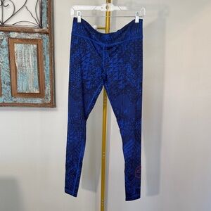 Zumba Fitness Blue and Red Geometric Leggings